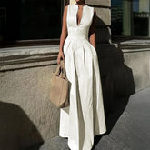 Gaovot Elegant and high-end zipper long maxi dress for women