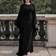 Gaovot Fashionable and elegant long-sleeved high-end style long dress women's outfit loose Middle Eastern formal dress long skirt