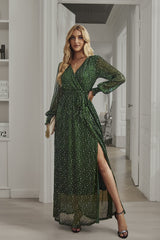 Gaovot Summer halter-neck dress with pleated long Maxi Dress Women