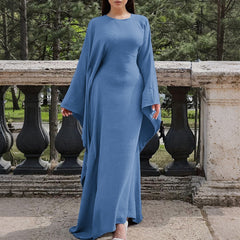 Gaovot Fashionable and elegant long-sleeved high-end style long dress women's outfit loose Middle Eastern formal dress long skirt