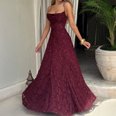 Gaovot European and American style elegant strapless high-waisted long dress, sexy off-shoulder formal dress, women's evening gown