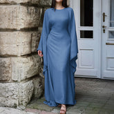 Gaovot Fashionable and elegant long-sleeved high-end style long dress women's outfit loose Middle Eastern formal dress long skirt