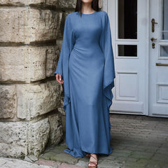 Gaovot Fashionable and elegant long-sleeved high-end style long dress women's outfit loose Middle Eastern formal dress long skirt