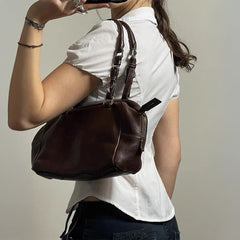 Gaovot Spring and summer casual commuting button-down collared slim-fit white short-sleeved shirt