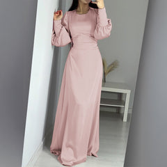 Gaovot European/American elegant style high-end long-sleeved long dress dress for women