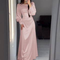 Gaovot European/American elegant style high-end long-sleeved long dress dress for women