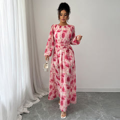 Gaovot Floral Print Long Sleeve Maxi Dress for Vacation